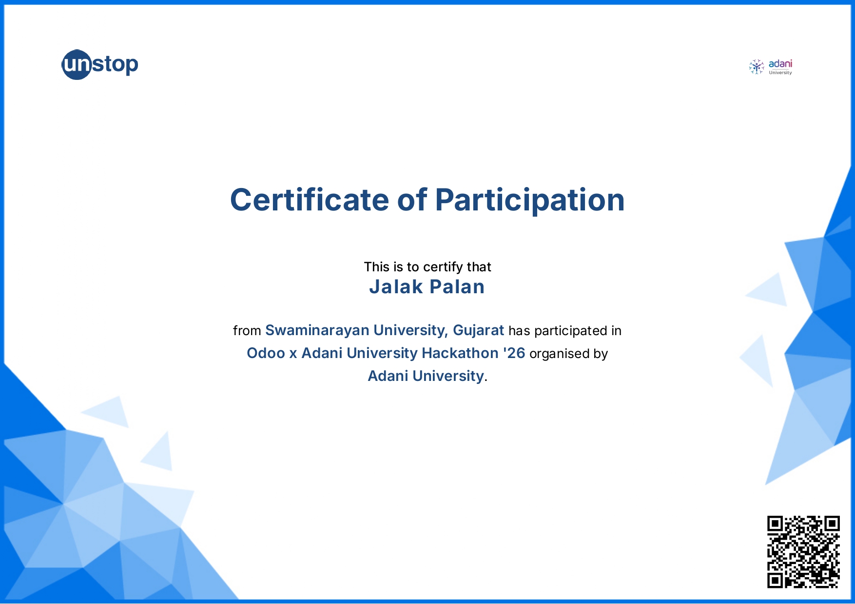 Odoo X Adani Achievement